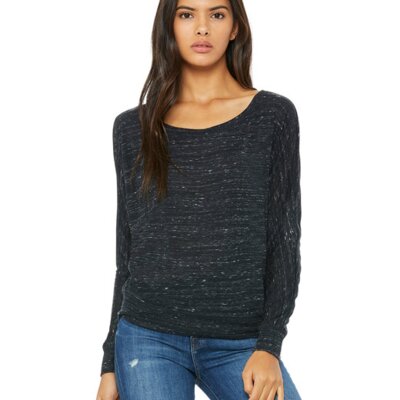 8850 - Bella + Canvas Ladies' Flowy Long-Sleeve Off Shoulder T-Shirt Thumbnail