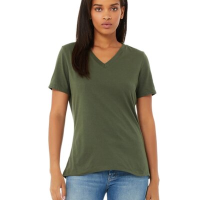 6405 - Bella + Canvas Ladies' Relaxed Jersey V-Neck T-Shirt Thumbnail