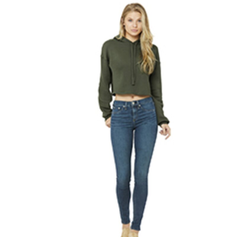 B7502 - Bella + Canvas Ladies' Cropped Fleece Hoodie Thumbnail
