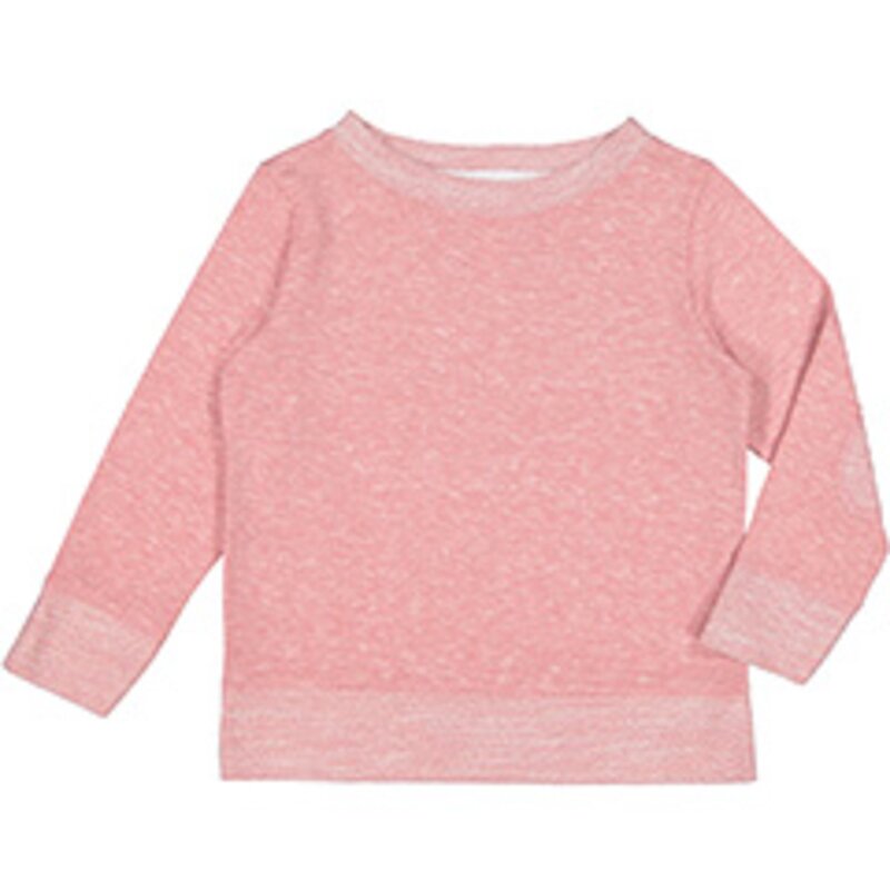 RS3379 - Rabbit Skins Toddler Harborside Melange French Terry Crewneck with Elbow Patches Thumbnail