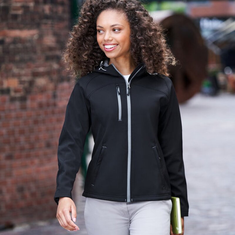 78166 - North End Ladies' Prospect Two-Layer Fleece Bonded Soft Shell Hooded Jacket Thumbnail