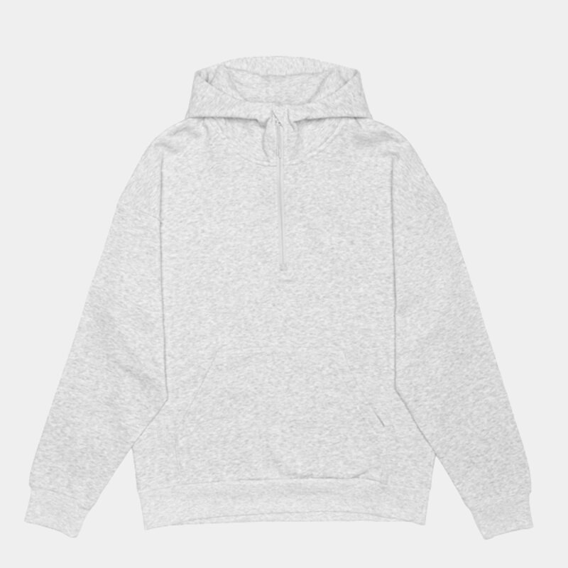 HERO-4220 Unisex Drop Shoulder 1/2 Zip Hoodie Thumbnail