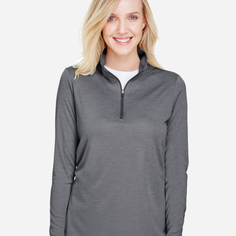 Team 365 Women's Zone Sonic Heather Performance Quarter-Zip Pullover - TT31HW Thumbnail