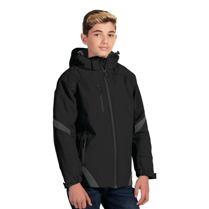 CSW - Typhoon - Youth Insulated Softshell Jacket w/ Detachable Hood Thumbnail