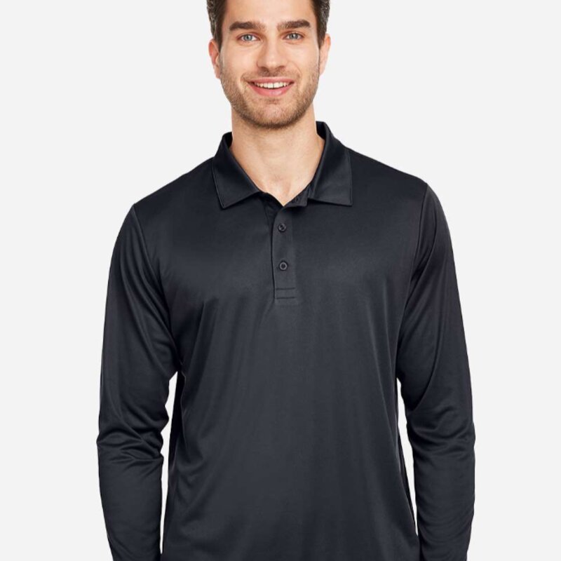 Team 365 Men's Zone Performance Long Sleeve Polo - TT51L Thumbnail