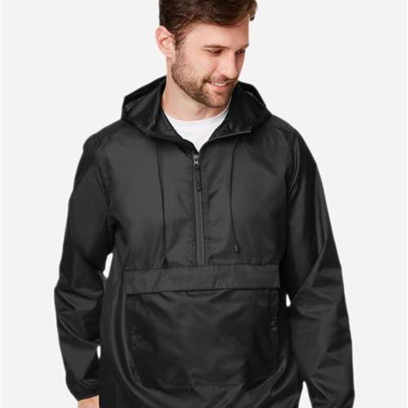Team 365 Unisex Zone Protect Packable Anorak Jacket - TT77 Thumbnail