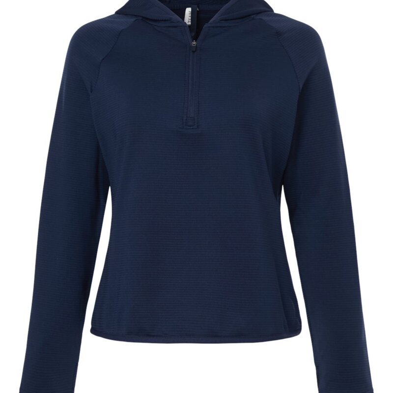 Team 365 Women's Qualify Quarter-Zip Hooded Pullover - TT200W Thumbnail