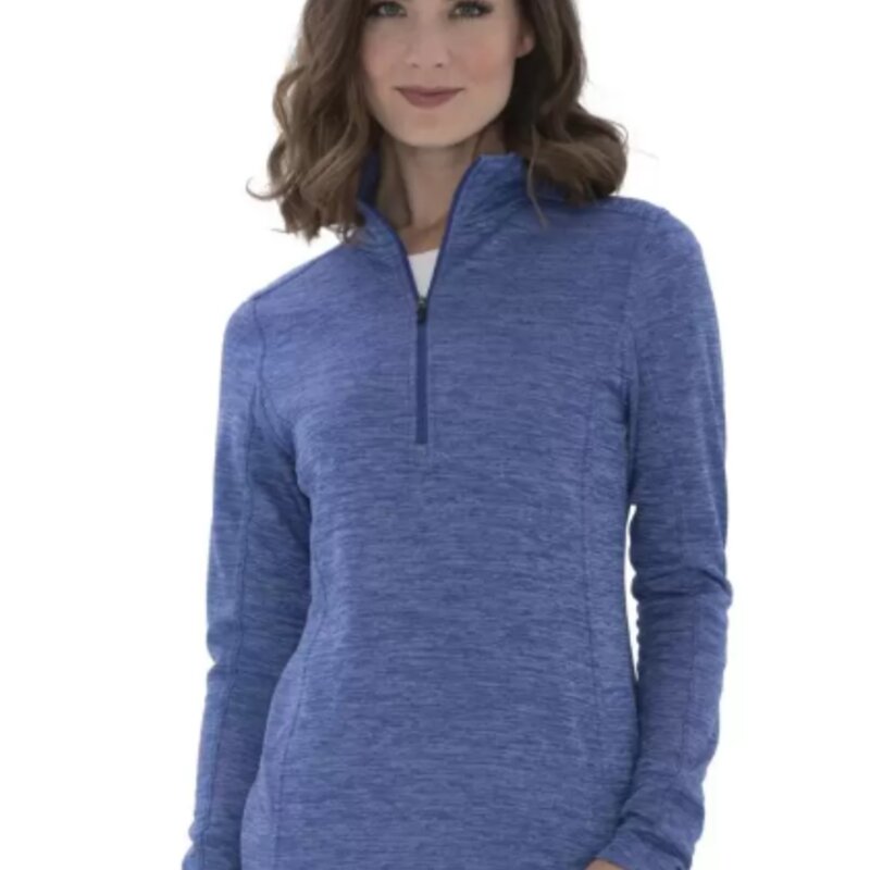 ATC™ DYNAMIC HEATHER FLEECE 1/2 ZIP LADIES' SWEATSHIRT. Thumbnail