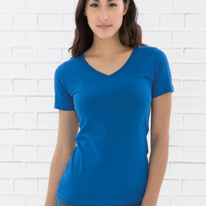 ATC™ EUROSPUN® RING SPUN V-NECK LADIES' TEE Thumbnail