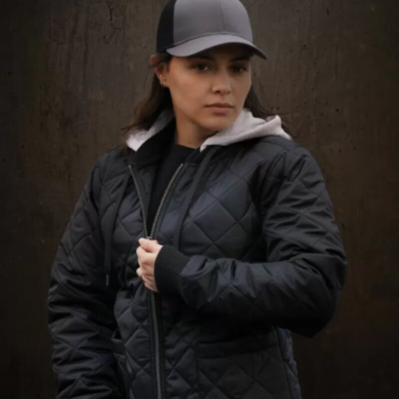 ATC WeRK™ QUILTED FREEZER LADIES’ JACKET WITH DETACHABLE HOOD.  Thumbnail
