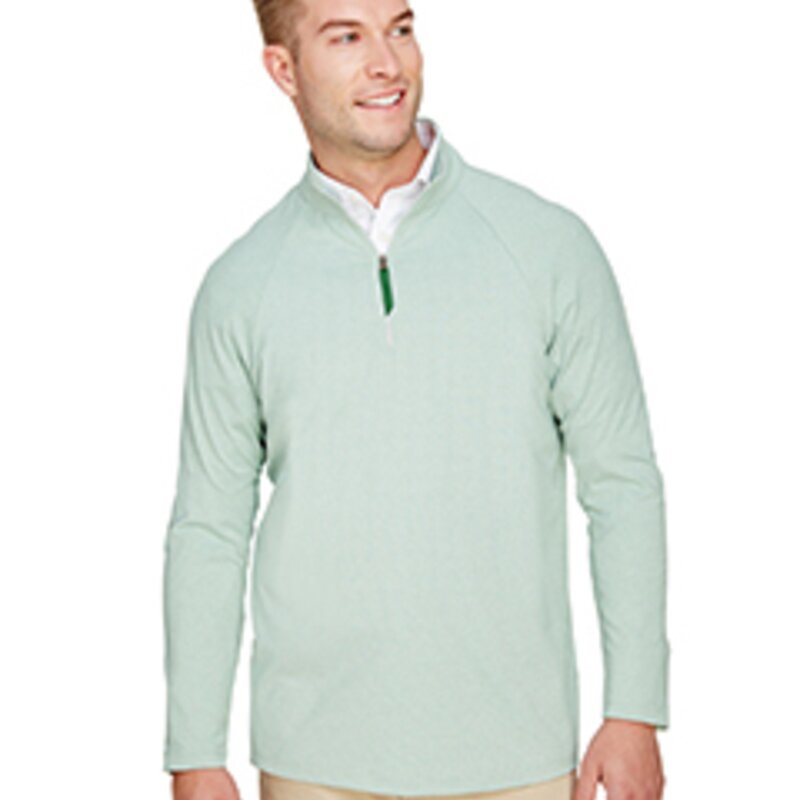 DG480 - Devon & Jones CrownLux Performance™ Men's Clubhouse Micro-Stripe Quarter-Zip Thumbnail