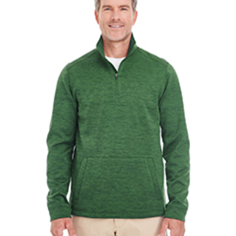DG798 - Devon & Jones Men's Newbury Mélange Fleece Quarter-Zip Thumbnail