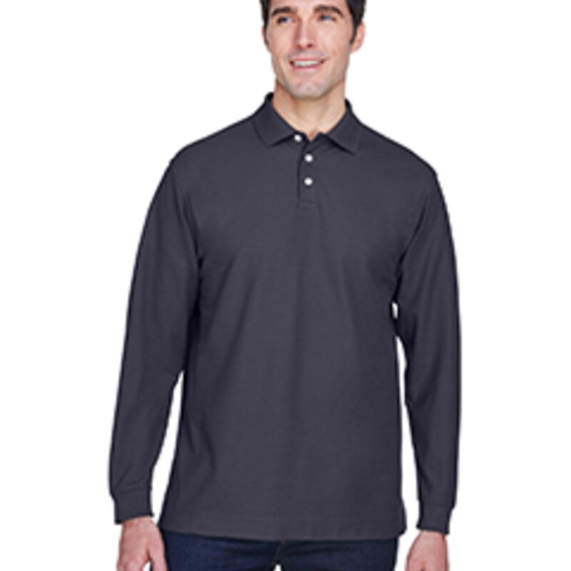 D110 - Devon & Jones Men's Pima Piqué Long-Sleeve Polo Thumbnail