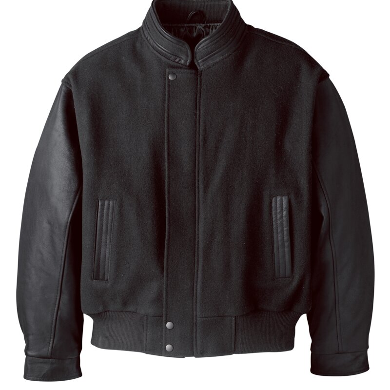 L00227 - Graduate Melton and Leather Jacket Thumbnail