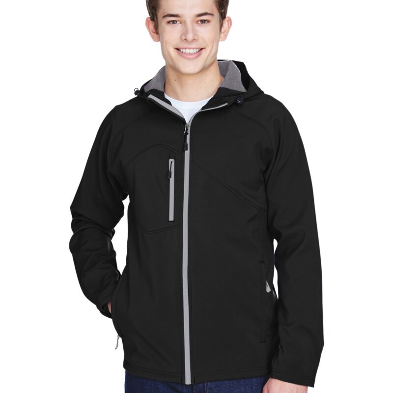 88166 - North End Men's Prospect Two-Layer Fleece Bonded Soft Shell Hooded Jacket Thumbnail