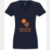 N6480 - Next Level Ladies' Sueded V-Neck T-Shirt Thumbnail